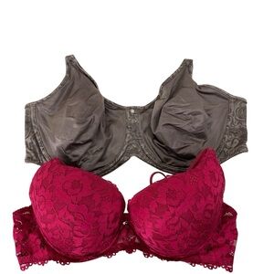 Wonderbra Elegant Lace and Satin Bra Set of two 2- size 40C